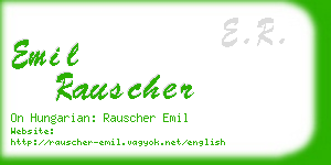 emil rauscher business card